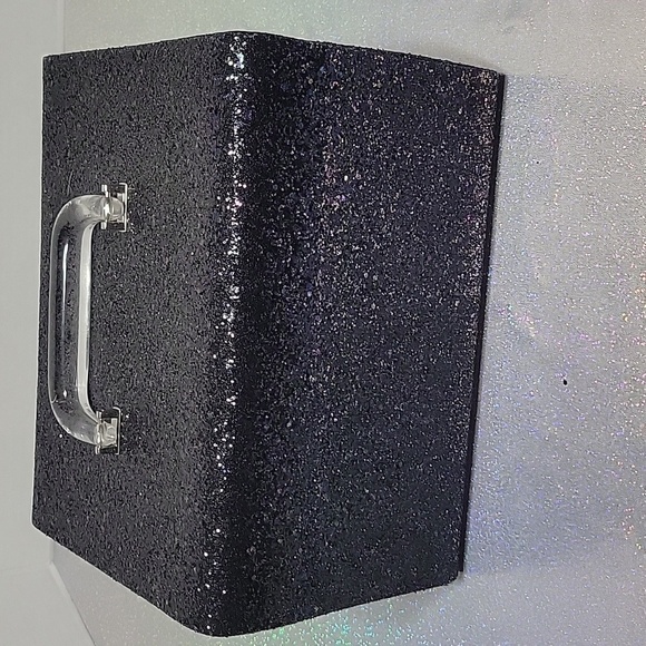 HTF Victoria Secret 2014 Glitter Makeup Cosmetic Train Case/ Box - Picture 5 of 11